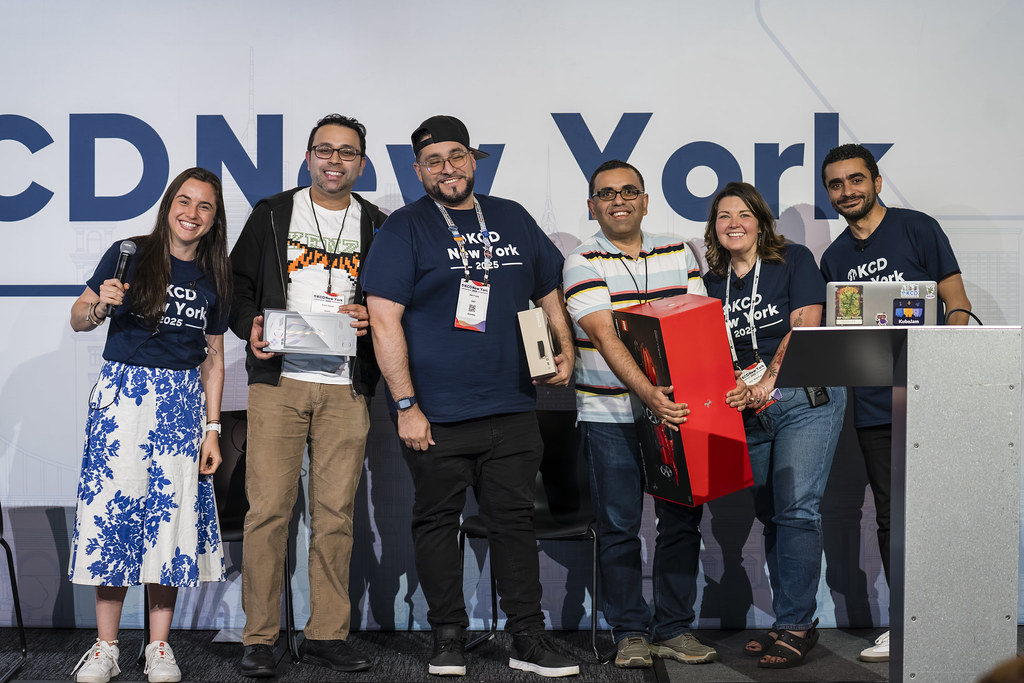 Speaker presenting technical session at KCD New York 2025